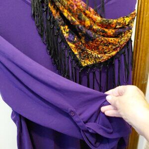 Womens Size 3X blouse with scarf